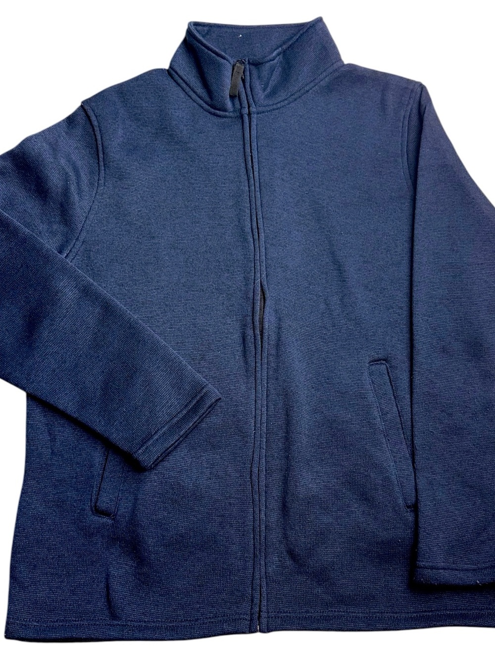 Beverly Hills Polo Club Full Zip Fleece Jacket Men’s M Blue Mock Neck Pockets